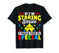 If I'm Staring Smile I Think You're Special Autism Awareness T-Shirt