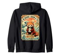 If In Doubt Draw A Mahjong Tile Red Panda Zip Hoodie