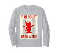 If in Doubt Draw A Tile Mahjong Cat Long Sleeve T-Shirt