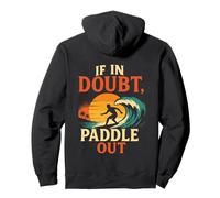 If In Doubt Paddle Out Surfing Shirt Retro Sunset Wave Ocean Pullover Hoodie