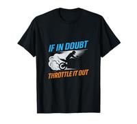 If in Doubt Throttle It Out Motorcycle Smoke Graphic T-Shirt