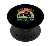 If In Doubt Throttle Out Motocross Dirt Bike Rider PopSockets Swappable PopGrip