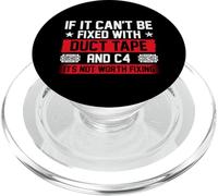 If It Can't Be Fixed With Duct Tape And C4 - Combat Engineer PopSockets PopGrip for MagSafe