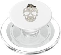 If It Fits I Sit Black Cat Skull Funny Kitty PopSockets PopGrip for MagSafe