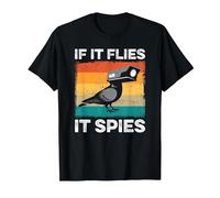 If It Flies It Spies Birds Conspiracy Theory T-Shirt, Men, Black, X-Large