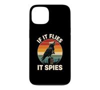 If It Flies It Spies Crow Surveillance Bird Retro Conspiracy Case for iPhone 13