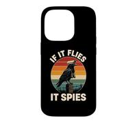 If It Flies It Spies Crow Surveillance Bird Retro Conspiracy Case for iPhone 14 Pro