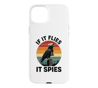 If It Flies It Spies Crow Surveillance Bird Retro Conspiracy Case for iPhone 15 Plus