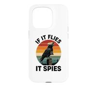 If It Flies It Spies Crow Surveillance Bird Retro Conspiracy Case for iPhone 15 Pro