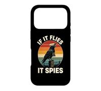 If It Flies It Spies Crow Surveillance Bird Retro Conspiracy Case for iPhone 17 Pro