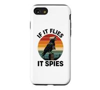If It Flies It Spies Crow Surveillance Bird Retro Conspiracy Case for iPhone SE (2020) / 7/8