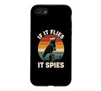 If It Flies It Spies Crow Surveillance Bird Retro Conspiracy Case for iPhone SE (2020) / 7/8