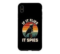 If It Flies It Spies Crow Surveillance Bird Retro Conspiracy Case for iPhone XS Max