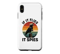 If It Flies It Spies Crow Surveillance Bird Retro Conspiracy Case for iPhone XS Max