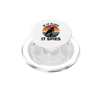 If It Flies It Spies Crow Surveillance Bird Retro Conspiracy PopSockets PopGrip for MagSafe