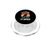 If It Flies It Spies Crow Surveillance Bird Retro Conspiracy PopSockets PopGrip for MagSafe