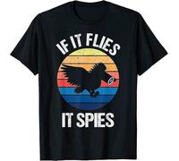 If It Flies It Spies Tshirt for Theory Birds aren't Real T-Shirt Colour(Medium)