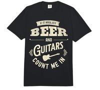 If It Involves Beer and Guitars Count Me in Comfort Colors Adult Heavyweight T-Shirt