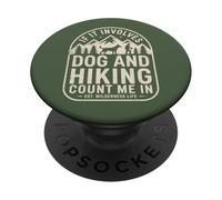 If It Involves Dogs And Hiking Fun Distressed Outdoor Hiker PopSockets Adhesive PopGrip