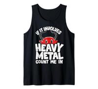 If It Involves Heavy Metal Count Me in Kids Rainbow Satan Tank Top