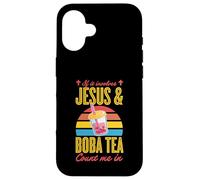 If It Involves Jesus And Boba Tea Count Me In Case for iPhone 16