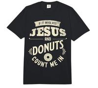 If It Involves Jesus and Donuts Count Me in Comfort Colors Adult Heavyweight T-Shirt