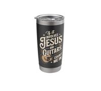 If It Involves Jesus and Guitars Guitarist Christian Music Stainless Steel Insulated Tumbler