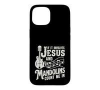 If It Involves Jesus and Mandolins Church Musician Mandolin Case for iPhone 15