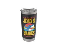 If It Involves Jesus and Sharks Count Me in Stainless Steel Insulated Tumbler