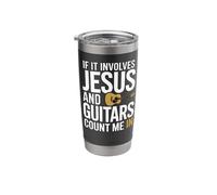 If it Involves Jesus & Guitars Count Me in Stainless Steel Insulated Tumbler