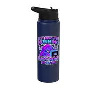 If It Involves Running Play Next Episode Binge Watcher Stainless Steel Insulated Water Bottle
