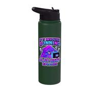 If It Involves Running Play Next Episode Binge Watcher Stainless Steel Insulated Water Bottle