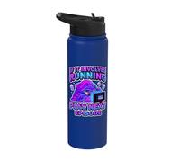 If It Involves Running Play Next Episode Binge Watcher Stainless Steel Insulated Water Bottle