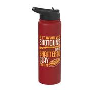 If It Involves Shotguns and Shattered Clay I'm in Skeet Trap Stainless Steel Insulated Water Bottle