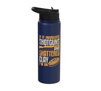 If It Involves Shotguns and Shattered Clay I'm in Skeet Trap Stainless Steel Insulated Water Bottle