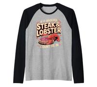 If It Involves Steak and Lobster Count Me in Beef Raglan Baseball Tee