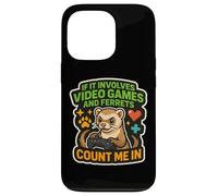 If It Involves Video Games And Ferrets Count Me In Gamer Fun Case for iPhone 13 Pro