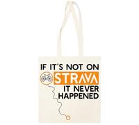 If It Is Not On Strava It Never Unisex Beige Totebag Reusable Bag