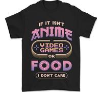 If it Isn't Anime Video Games or Food Funny Mens T-Shirt 100% Cotton Black M