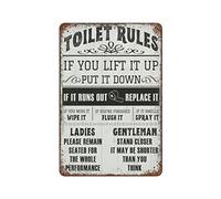 IF IT RUNS OUT REPLACE IT Retro tin symbolic old -fashioned toilet rules Metal signs indoor and outdoor interesting fun bathroom home bedroom bar coffee club garage wall decorations 5.5 x 8 inch