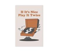 If Its Nice Play It Twice Canvas Poster Bedroom Decor Landscape Office Room Decor Gift 16x24inch(40x60cm)