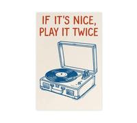 If It's Nice Play It Twice PrintCanvas Poster Wall Art Decor Print Picture Paintings for Living Room Bedroom Decoration08x12inch(20x30cm)