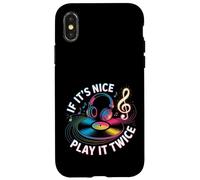 If It's Nice Play It Twice Vinyl Fan Collector Music Case for iPhone X/XS
