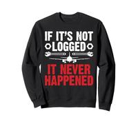 If Its Not Logged It Never Happened Aircraft Mechanic Sweatshirt