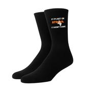 If It's Not On Strava Socks - Funny Running Socks For Runners, Cyclists, Fitness Fans - Gift For Him Or Her - Black One Size