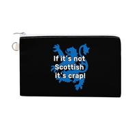 If It's Not Scottish It's Crap! Portable Canvas Coin Purse Fashion Pencil Case Travel Makeup Bag