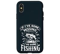 If I've Gone Missing I've Gone Fishing - Retro Funny Angler Case for iPhone X/XS