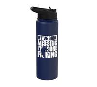 If I've Gone Missing I've Gone Fishing Stainless Steel Insulated Water Bottle
