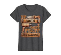 If James Can't Fix It, We're All Screwed Funny Name T-Shirt, Women, Dark Heather Grey, Large