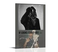 If Looks Could Kill-Destroy LonelyCanvas Posters for Bedroom Wall Art Decor Posters Prints Art Poster Print Painting Retro Home Wall Decor Picture Bedroom08x12inch(20x30cm) Frame-style